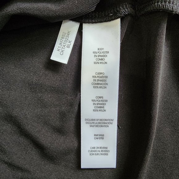 NWT Calvin Klein Black Long Sleeve Sheer Mesh Polka Dot Blouse Size M - Picture 9 of 9